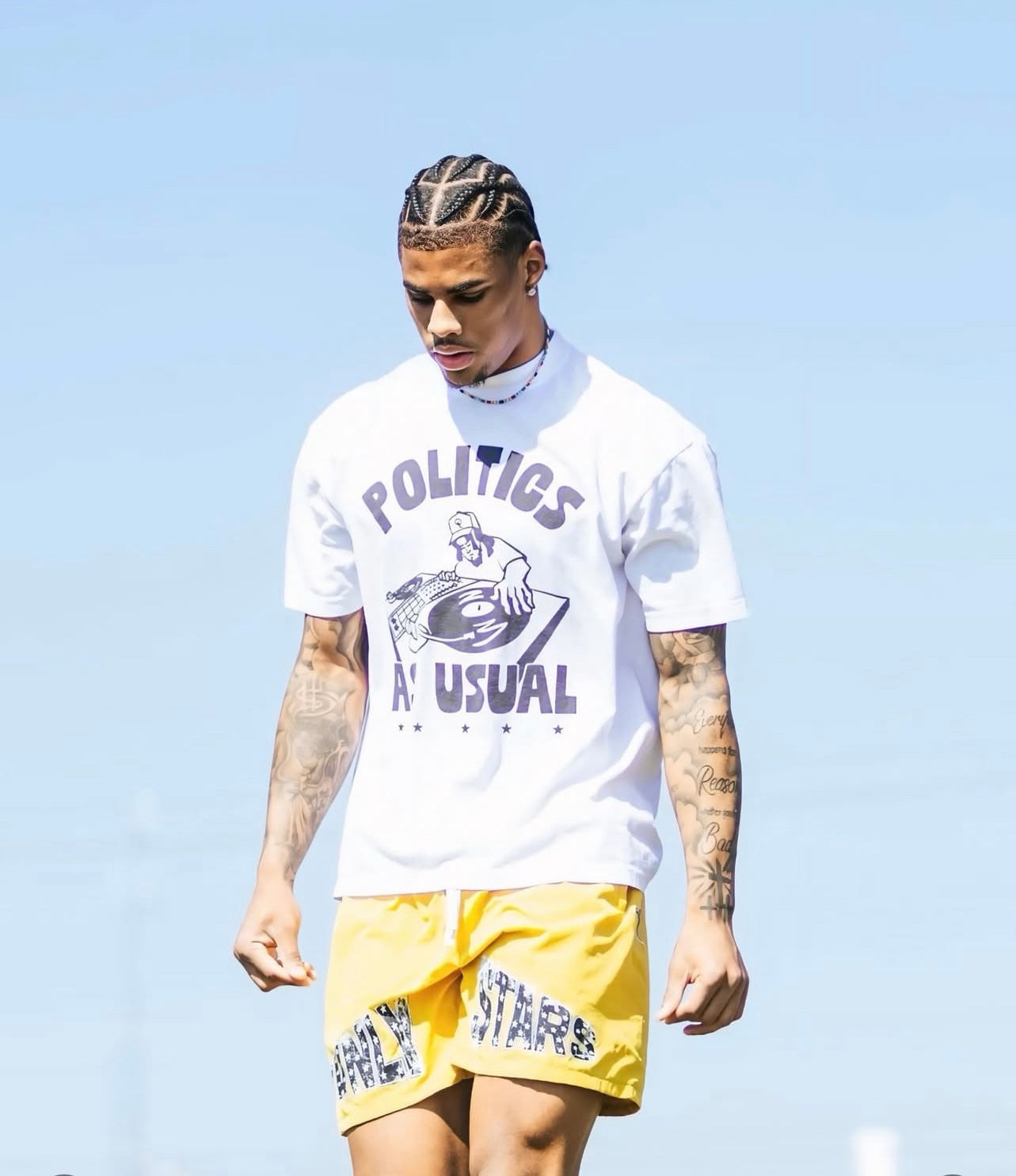 Yellow Nylon Shorts - Hvnlystars.com