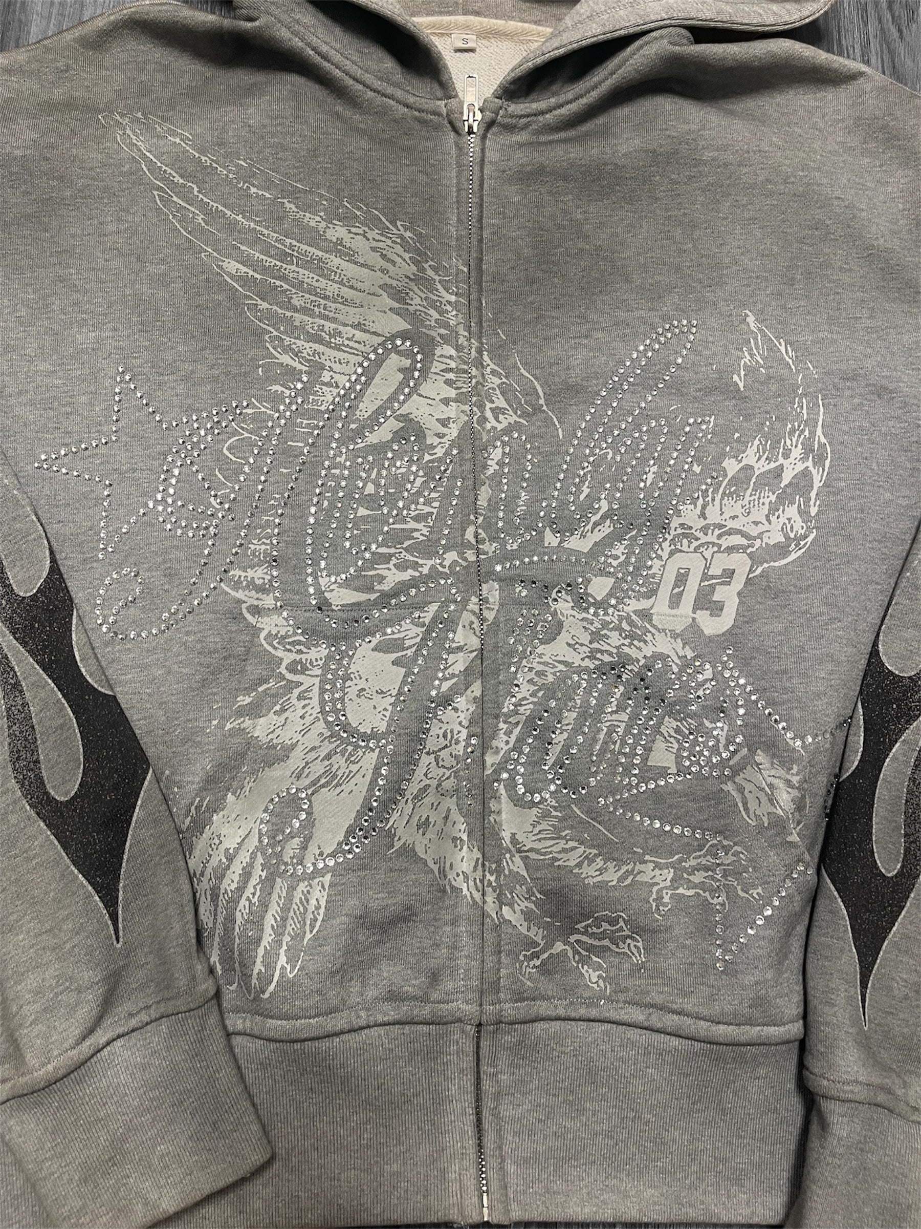 Rhinestone Eagle Hoodie - Hvnlystars.com