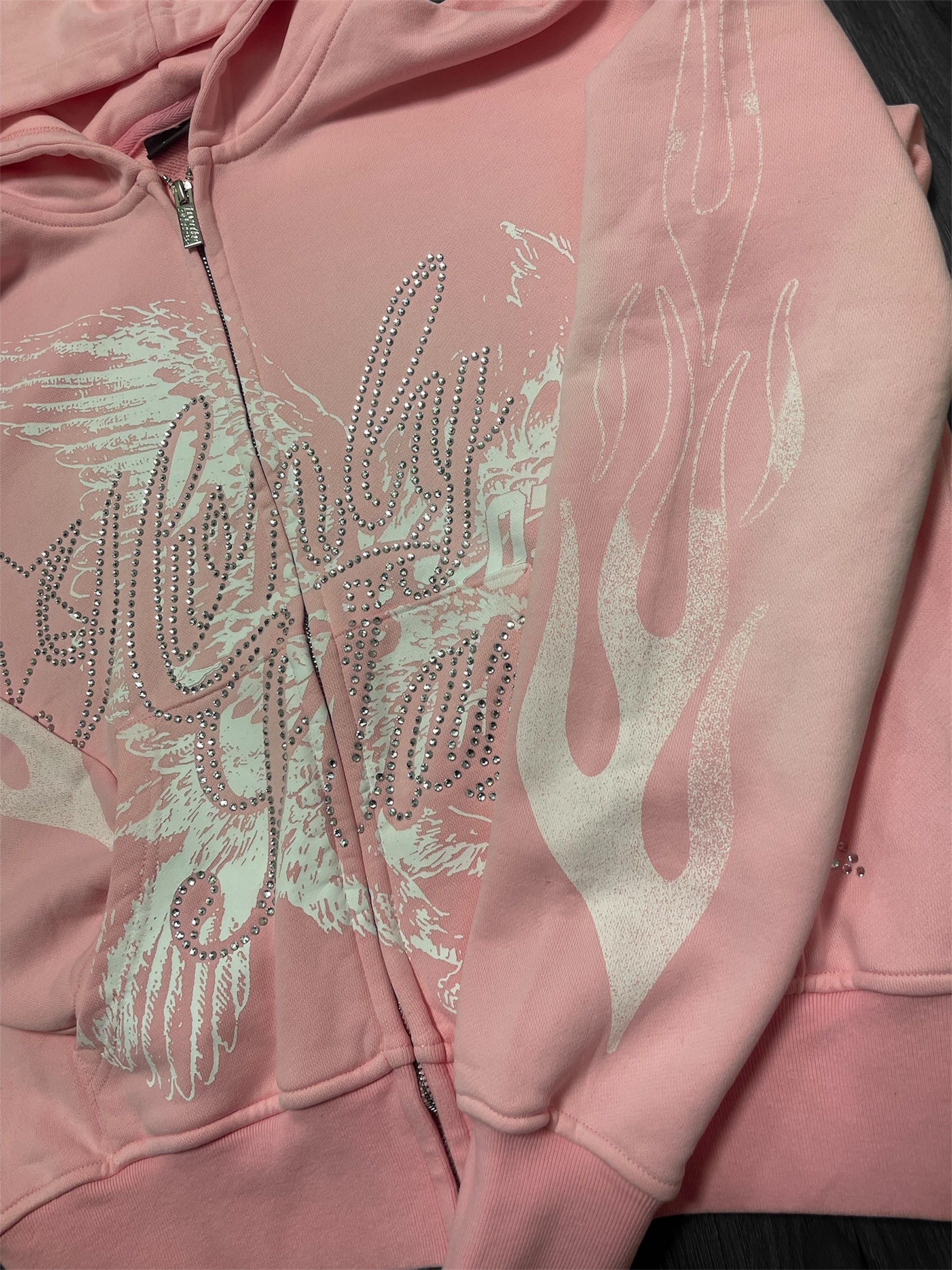 Rhinestone Eagle Hoodie - Hvnlystars.com