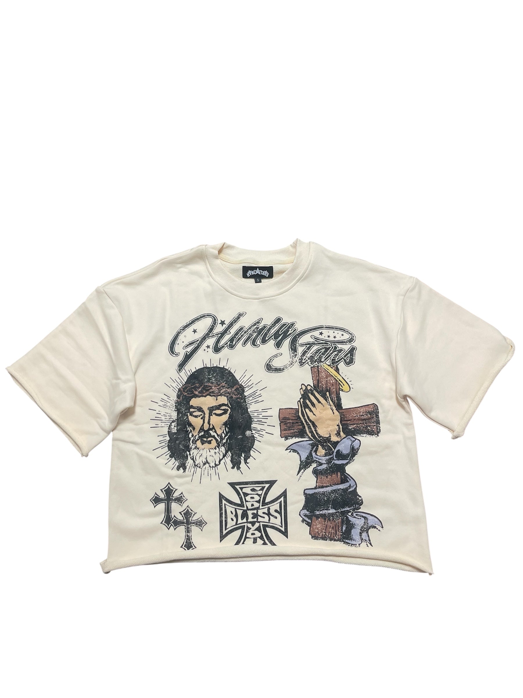 Creme “God Bless Shirt” - Hvnlystars.com
