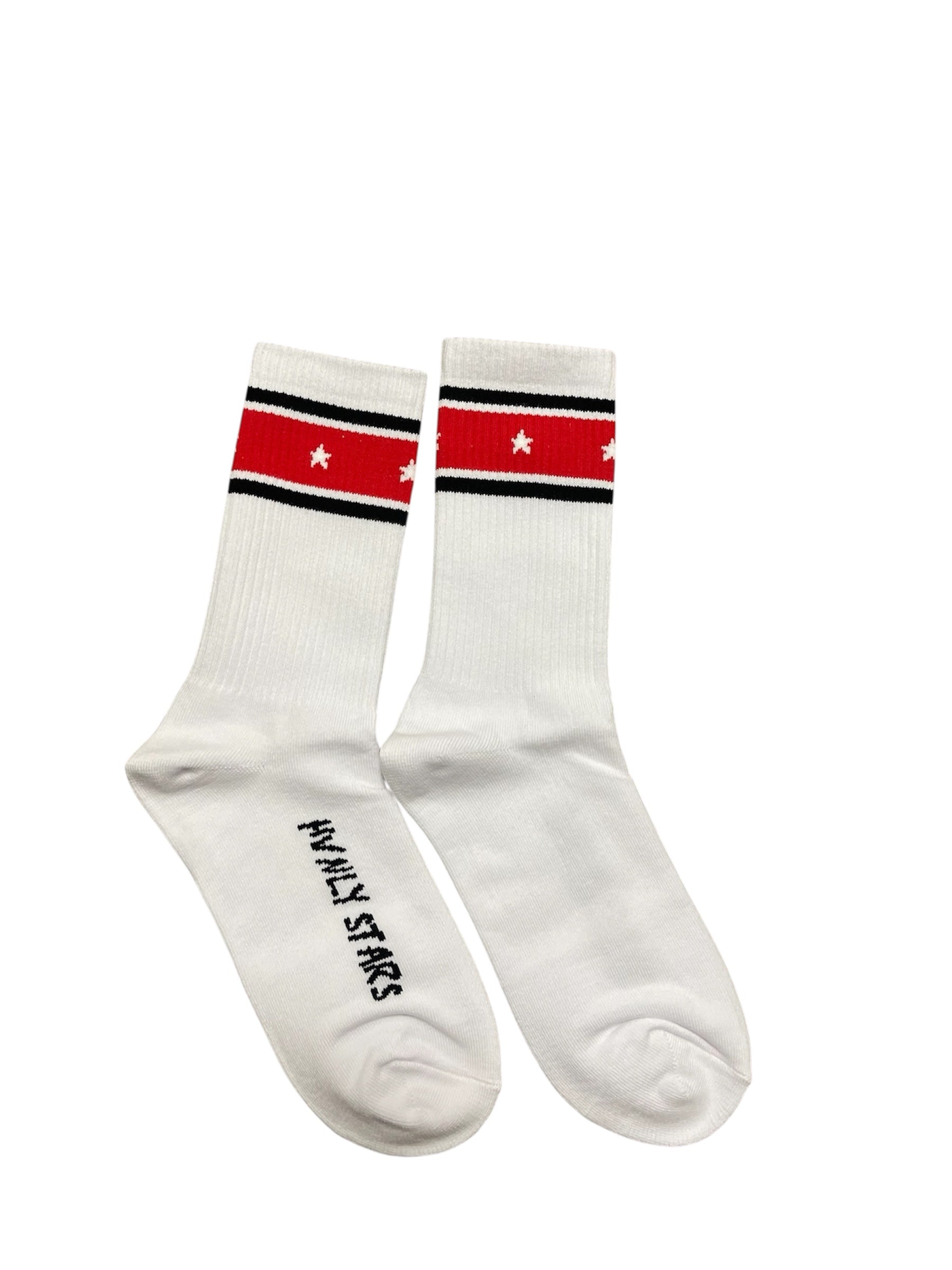Stripe Red Star Socks - Hvnlystars.com